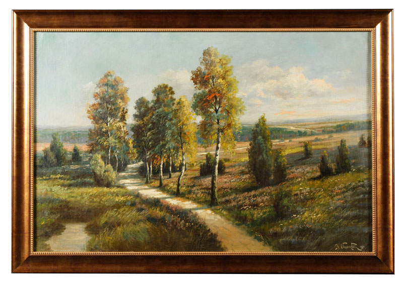 Appraisal: - Rural Landscape O C Rural landscape oil on canvas