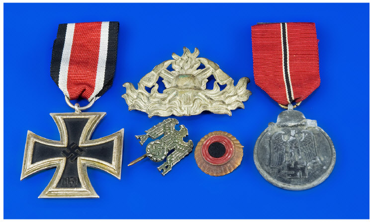 Appraisal: WWII German Medals plus Cat badge