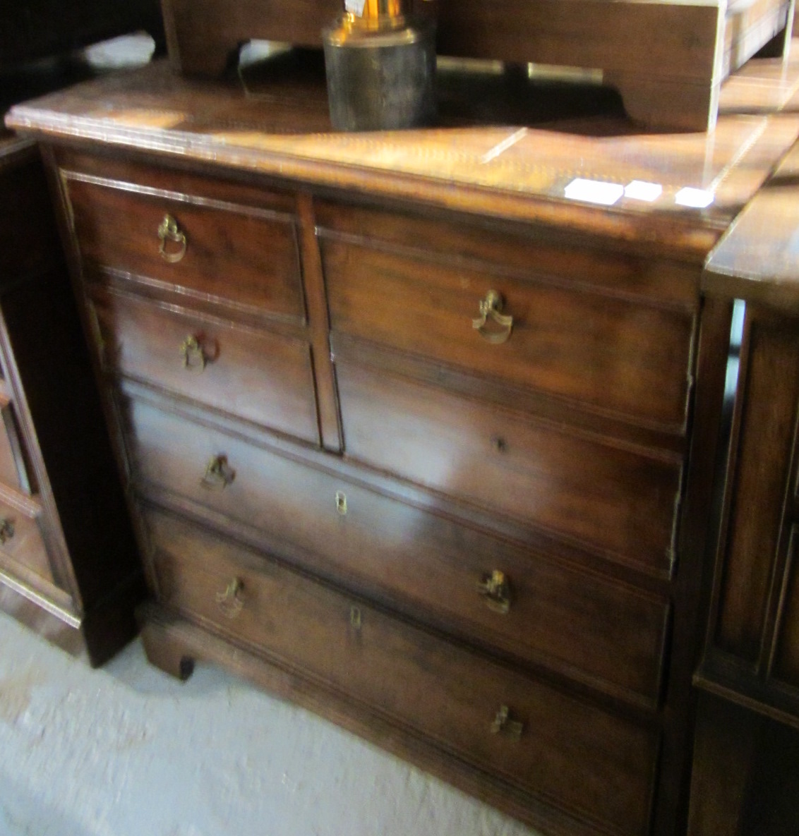 Appraisal: A th century mahogany converted commode in the form of