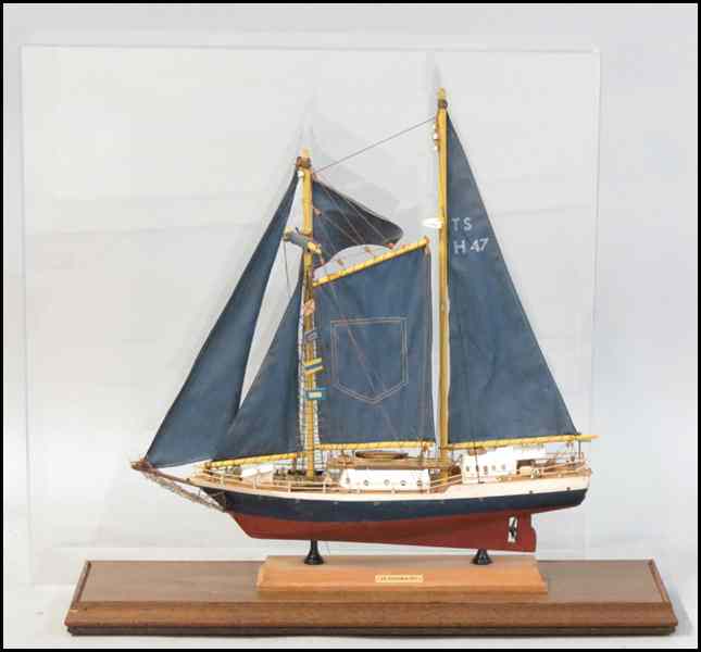 Appraisal: SHIP MODEL ''TS Eendracht'' in lucite case H '' W