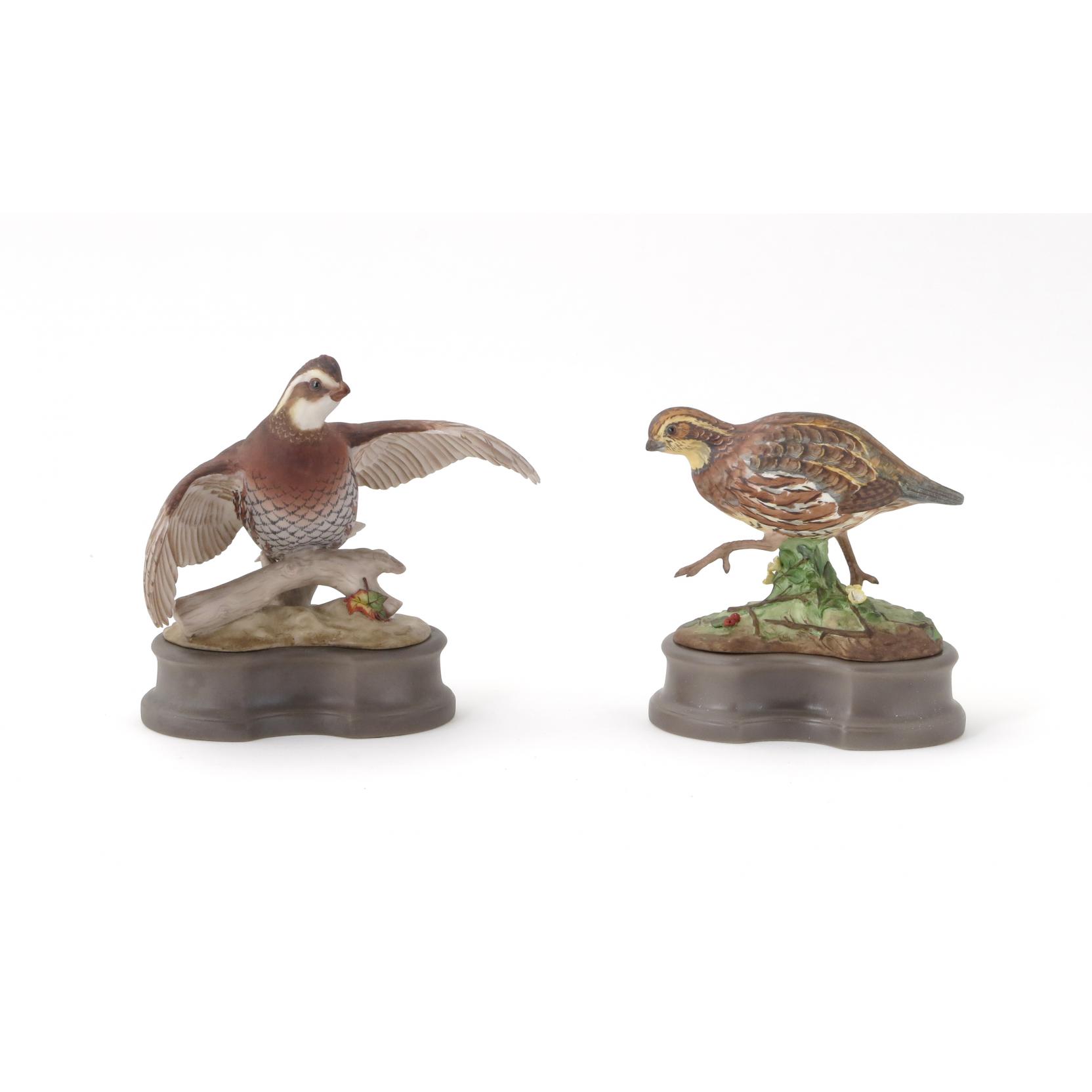 Appraisal: Boehm Porcelain Bobwhite Quail Pair Limited Edition S marked on