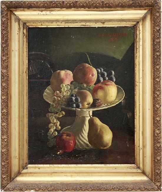 Appraisal: Continental school th century STILL LIFE TAZZA WITH FRUIT oil