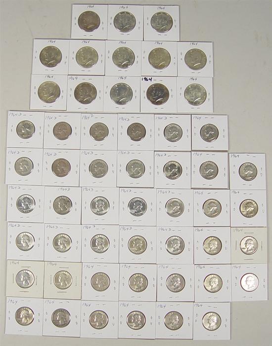 Appraisal: Silver Lot All silver Kennedy Halves dated plus Washington Quarters