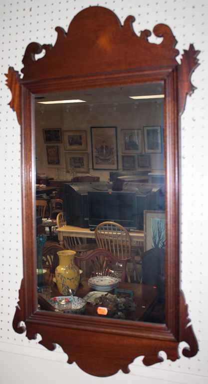 Appraisal: Chippendale style mahogany mirror Estimate - No condition report supplied