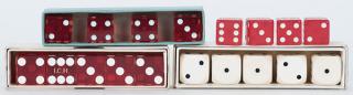 Appraisal: Four Boxes of Gaffed and Straight Dice Including high number