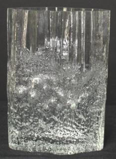 Appraisal: Tappio Wirkkala Finnish The clear glass vase constructed of a