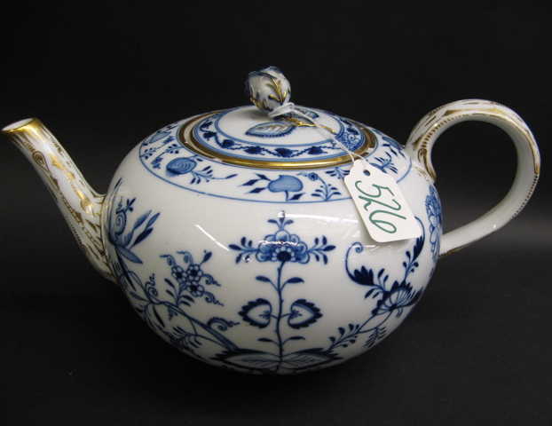 Appraisal: A MEISSEN BLUE ONION PORCELAIN TEAPOT having blue design on