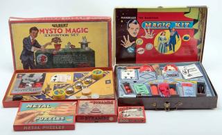 Appraisal: Magic Sets Group of Six Vintage Magic and Puzzle Sets