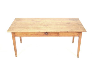 Appraisal: A French cherrywood refectory table th century the top of