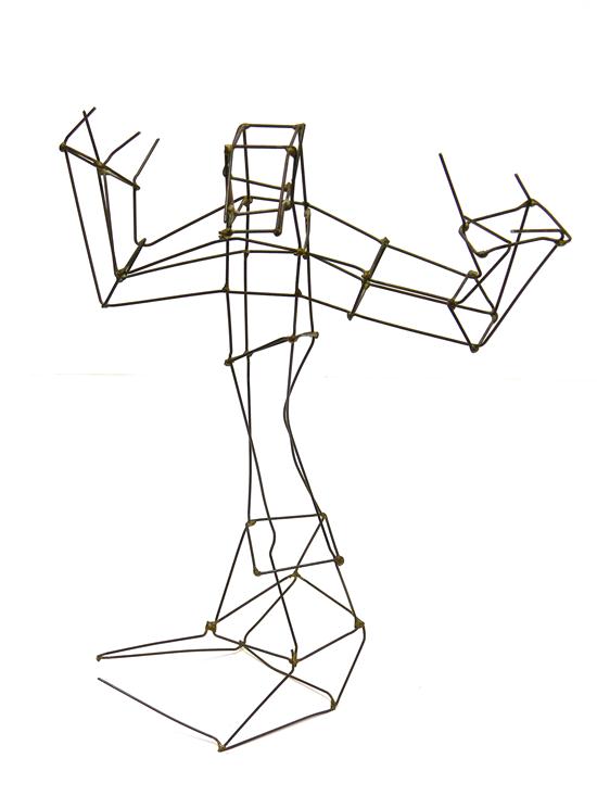 Appraisal: Louis W Ludvik Durchanek Czech American - wire standing figure