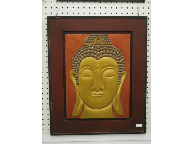 Appraisal: Oriental Carved Wooden Plaque of a goddess x overall