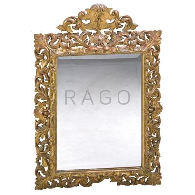 Appraisal: ROCOCO GILDED FRAME MIRROR th c x Condition Report