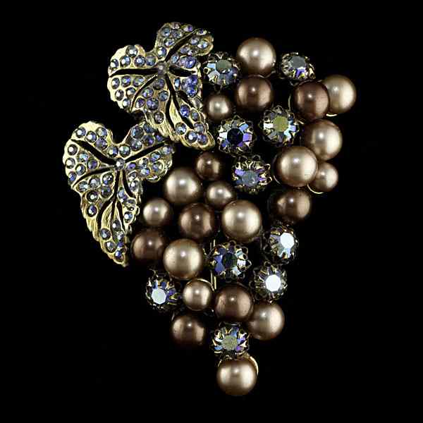 Appraisal: Schiaparelli s Grapes of Wrath Brooch Ca s Schiaparelli grape