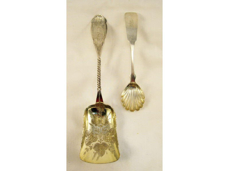 Appraisal: - Sterling Serving Pieces Includes Sugar shell with hallmarks retailed