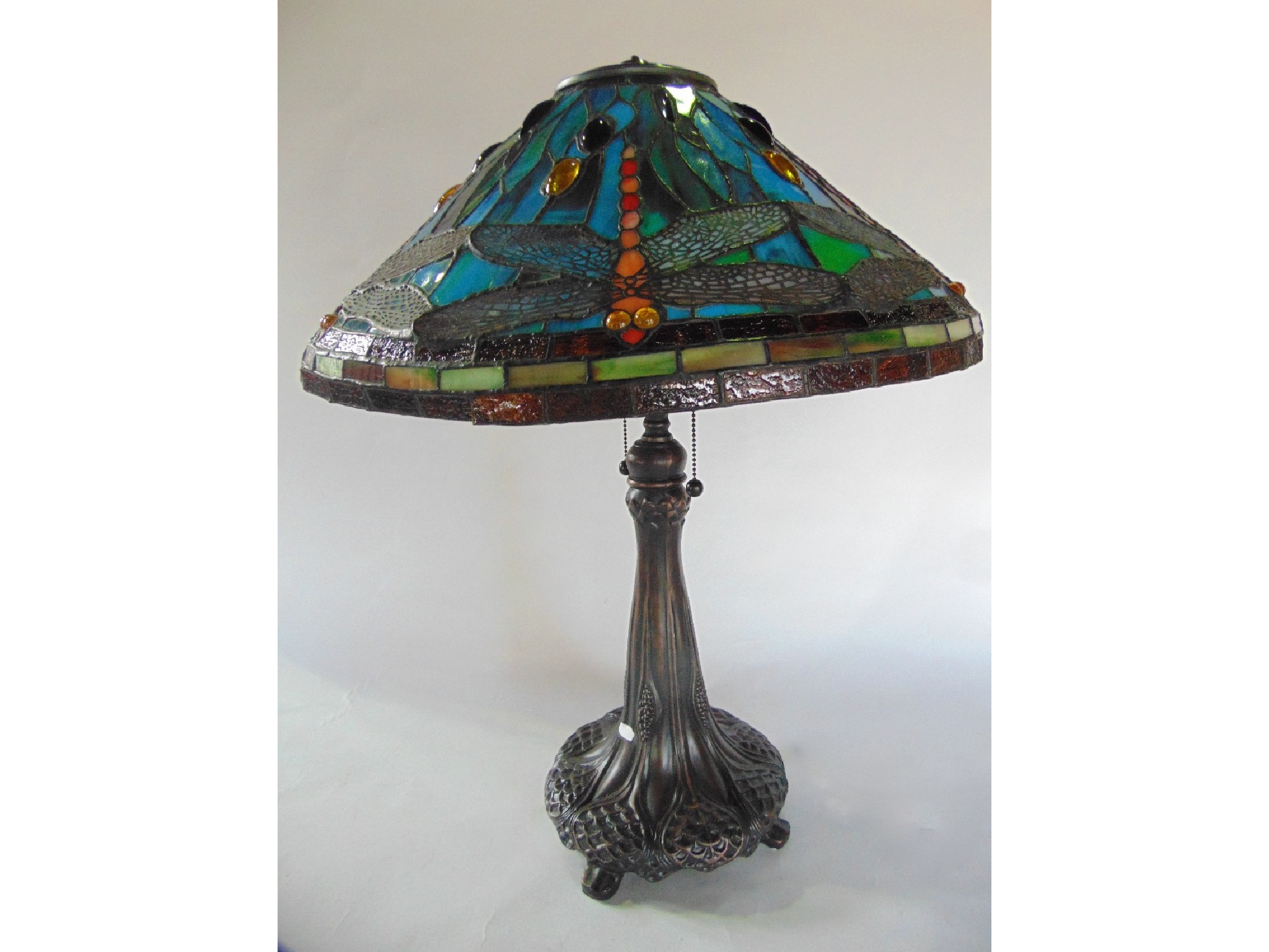 Appraisal: A reproduction metalwork desk lamp in the Art Nouveau manner