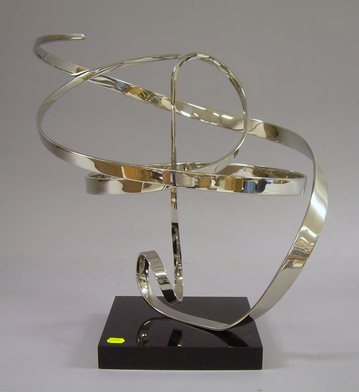 Appraisal: Chrome Stainless Steel Kinetic Sculpture Gentle Breeze by Clayton Whitehouse