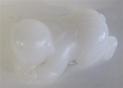 Appraisal: Chinese white jade boyL in