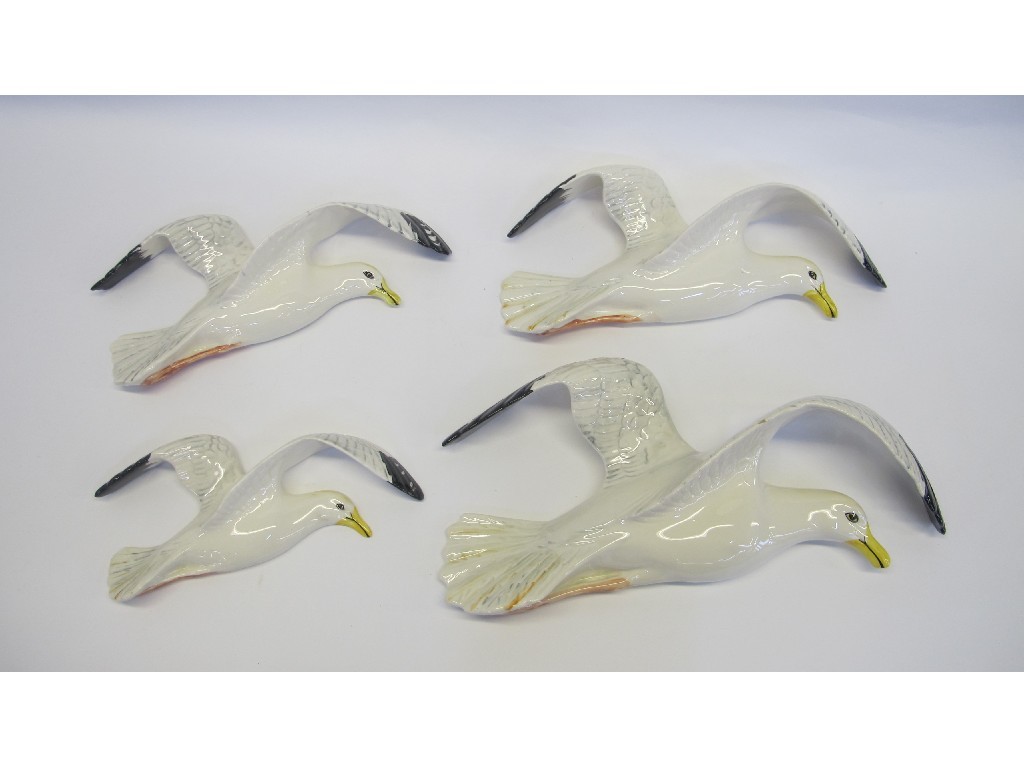 Appraisal: Four Beswick seagull wall plaques