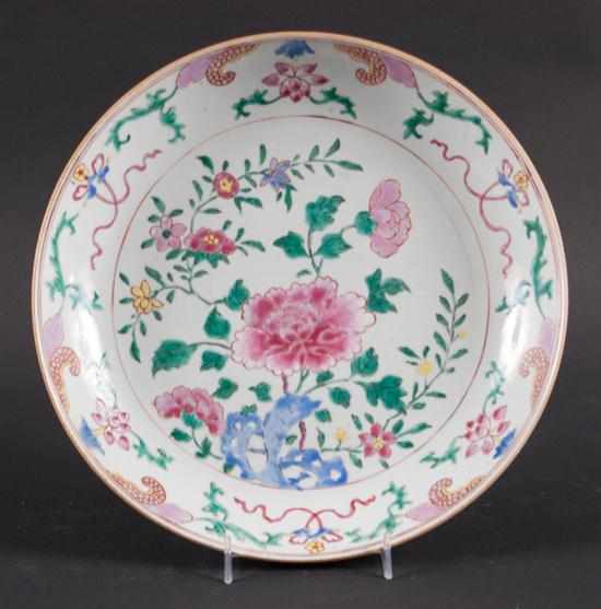 Appraisal: Chinese Export Famille Rose porcelain low bowl circa with floral