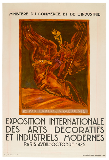 Appraisal: MILE-ANTOINE BOURDELLE - EXPOSITION INTERNATIONALE DES ARTS DECORATIFS ET INDUSTRIELS