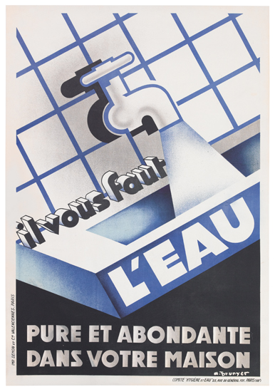 Appraisal: ABEL BRUNYER - IL VOUS FAUT L'EAU Circa x inches