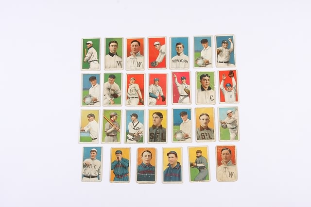 Appraisal: Grouping of twenty-seven T- baseball cards Cards include Unglaub Washington