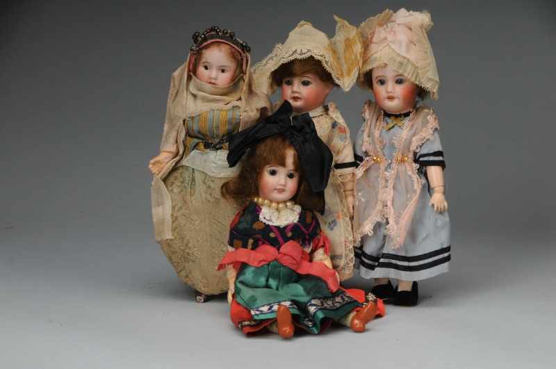 Appraisal: Lot of French Bisque Dolls Description Paris Ca All have