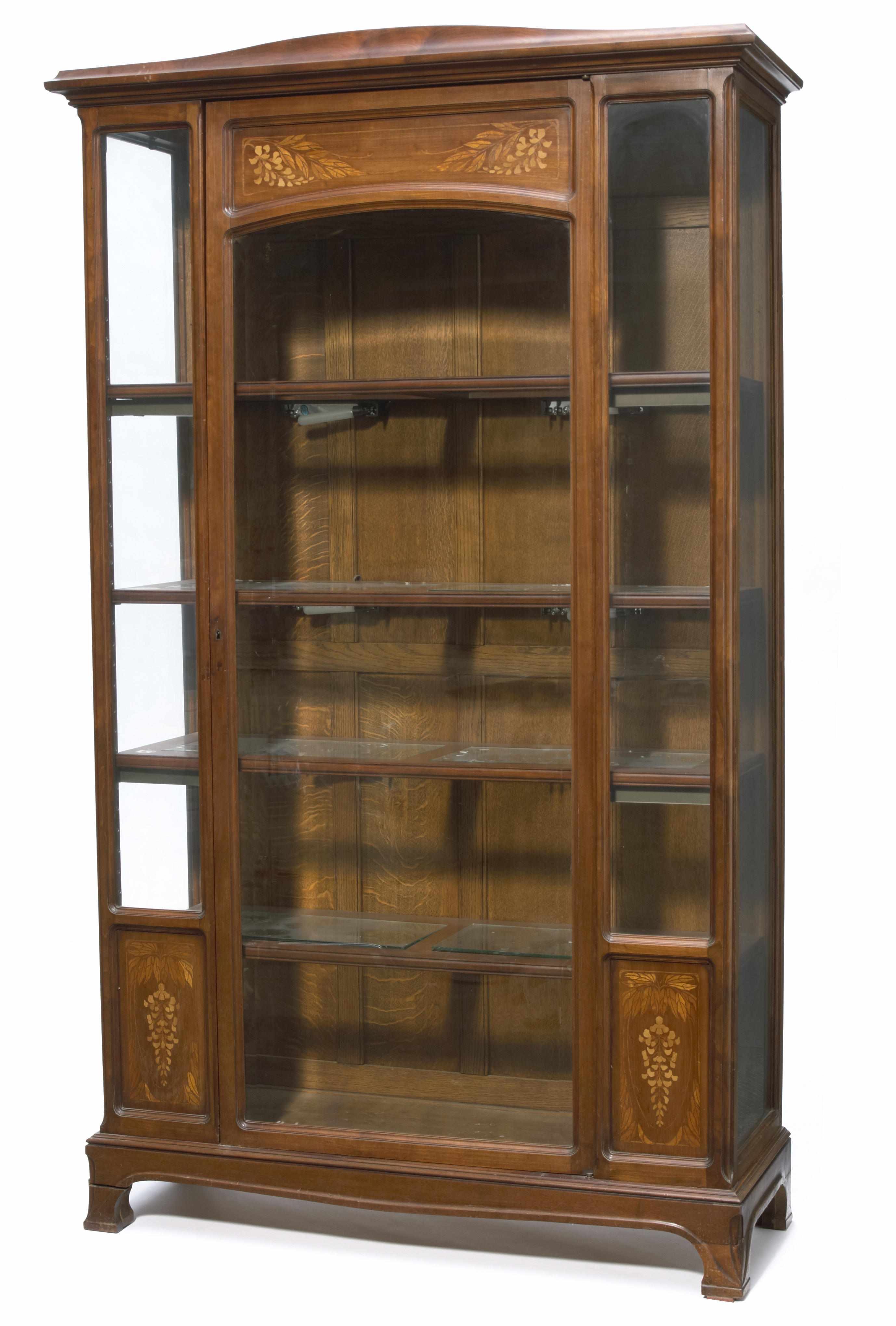 Appraisal: An Art Nouveau marquetry vitrine circa height in cm width