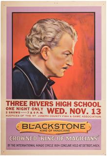 Appraisal: Blackstone Harry Henry Boughton Blackstone King of Magicians Erie Erie