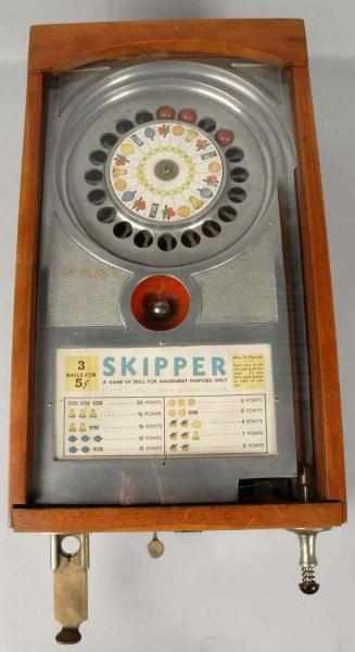 Appraisal: -Cent Skipper Coin-Op Machine Description Working Roulette style Condition Excellent