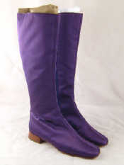 Appraisal: A pair of lady's mauve satin stretch low heel high