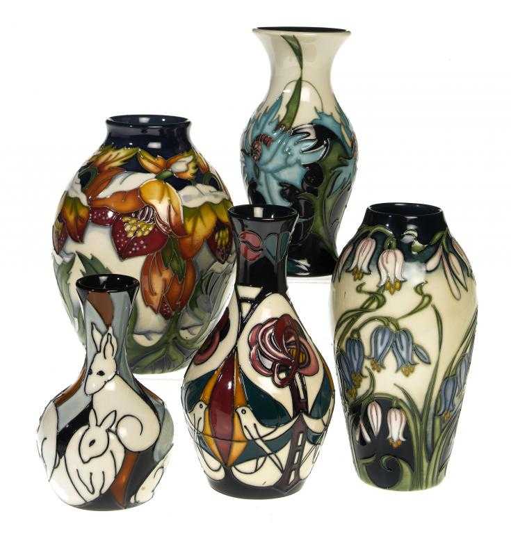 Appraisal: A MOORCROFT TRIBUTE TO CHARLES RENNIE MACKINTOSH VASE DESIGNED BY