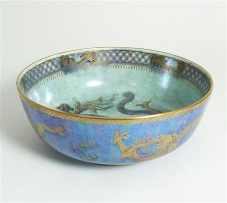 Appraisal: DAISY MAKEIG-JONES FOR WEDGWOOD DRAGON LUSTRE BOWL CIRCA glazed earthenware