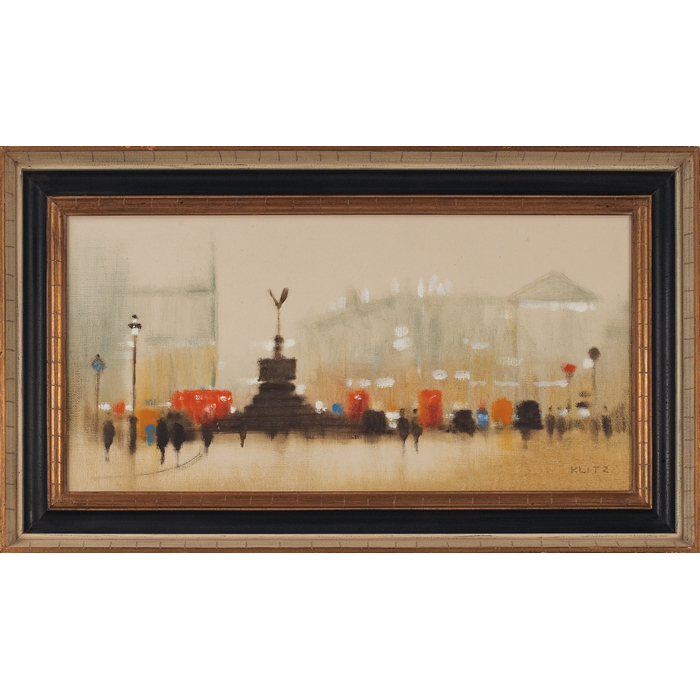 Appraisal: Anthony Klitz Irish - ''Piccadilly Circus '' oilon canvas ''