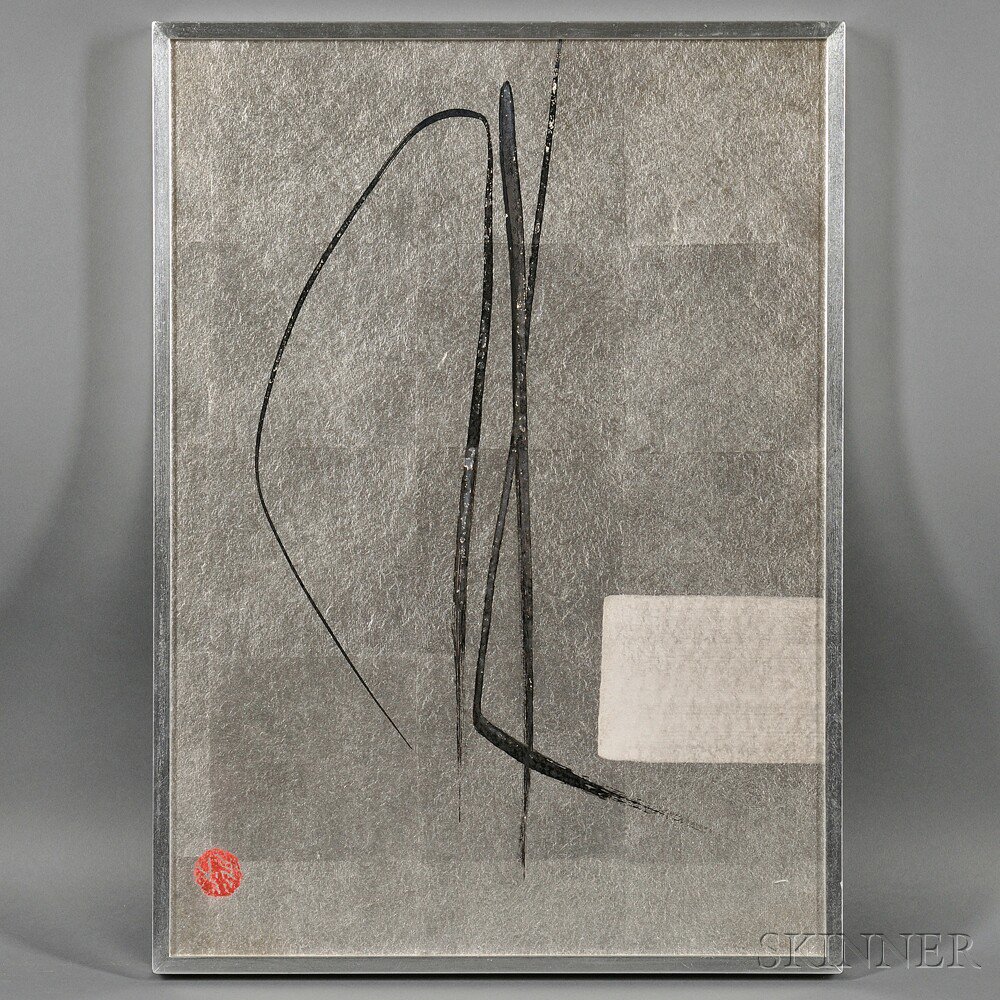 Appraisal: Toko Shinoda b Abstract Brush Painting Japan th century Mizu