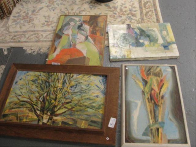 Appraisal: Lot of Midcentury Paintings Otie Mayer unsigned From a Larchmont