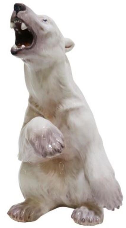 Appraisal: Large porcelain polar bear sculpture Dahl Jensen Jens Peter Dahl-Jensen