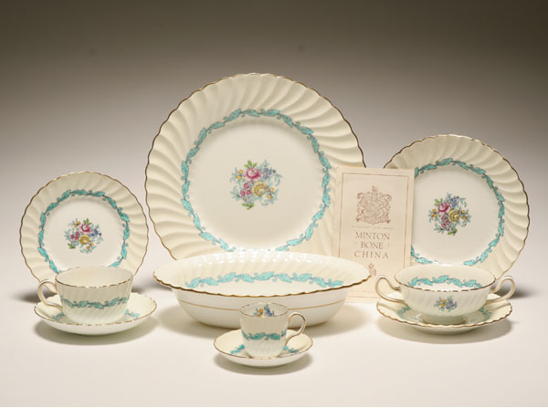 Appraisal: Minton Ardmore china dinner service pcs transfer and paint decorated