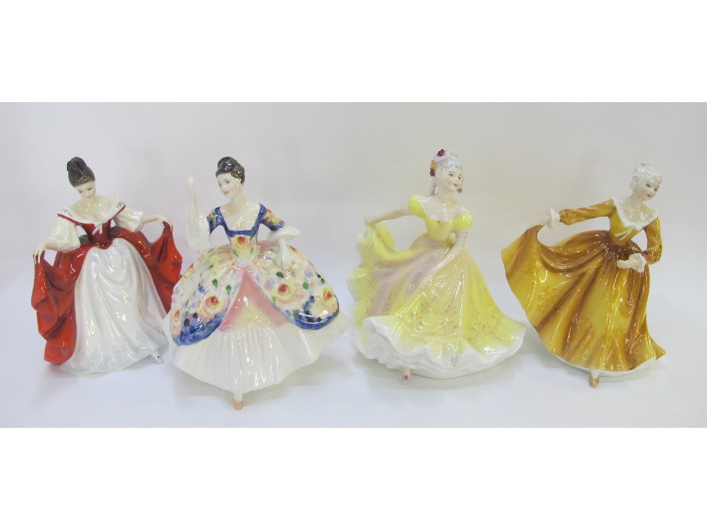 Appraisal: Four Royal Doulton figures - Kirsty HN Christine HN Ninette