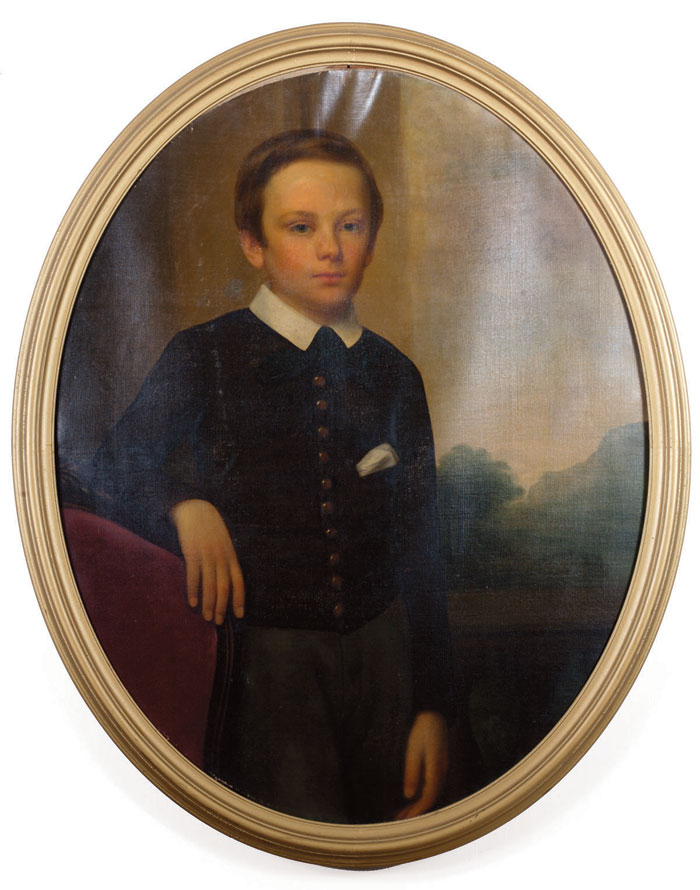 Appraisal: CHARLES OSGOOD AMERICAN - OVAL PORTRAIT OF THOMAS FRANKLIN HUNT