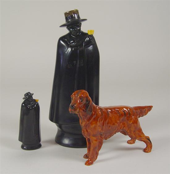 Appraisal: Royal Doulton Decanters Dog Sandeman porcelain decanter with black overglaze