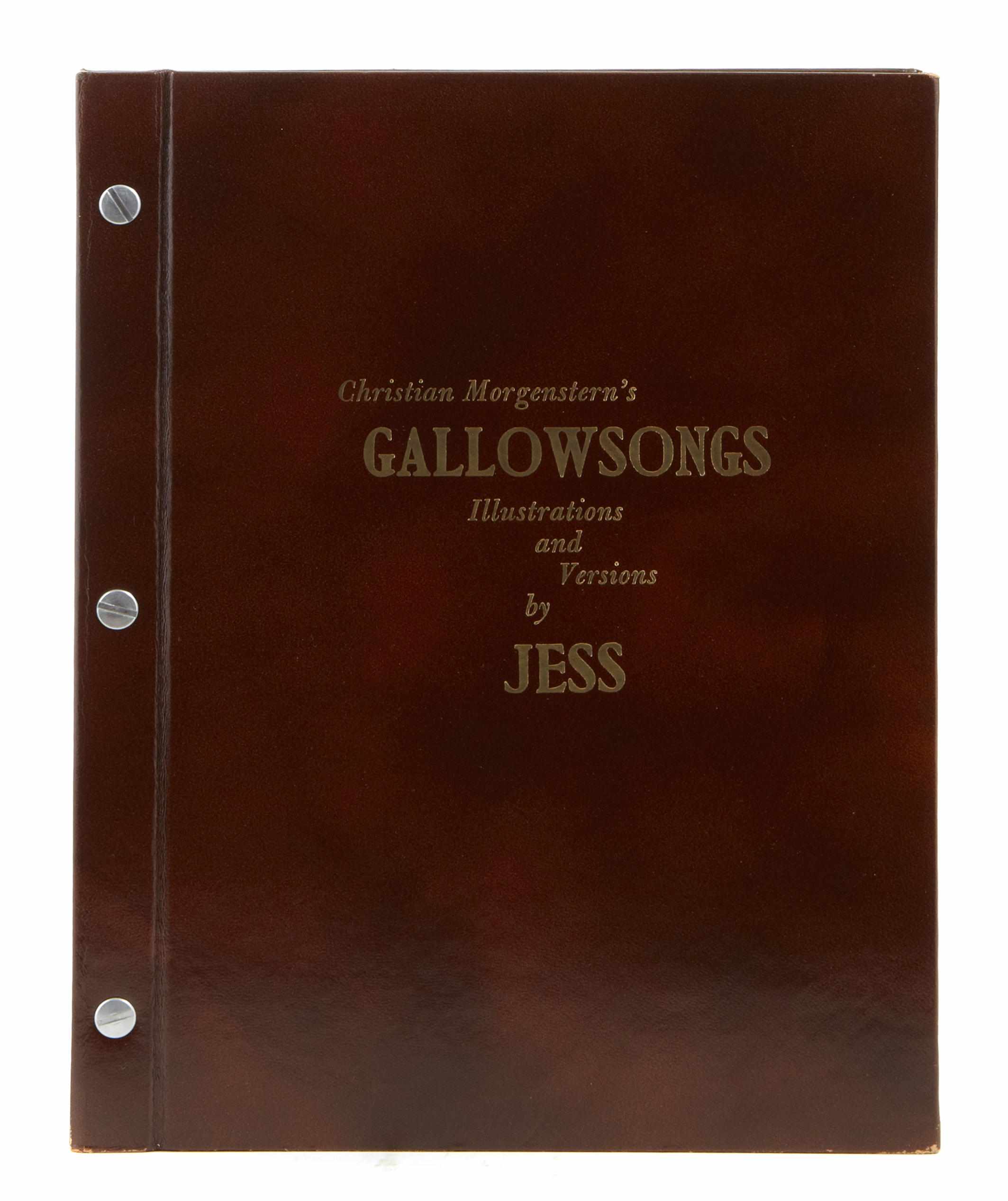 Appraisal: Property of Serendipity Books MORGENSTERN CHRISTIAN Gallowsongs Versions by Jess