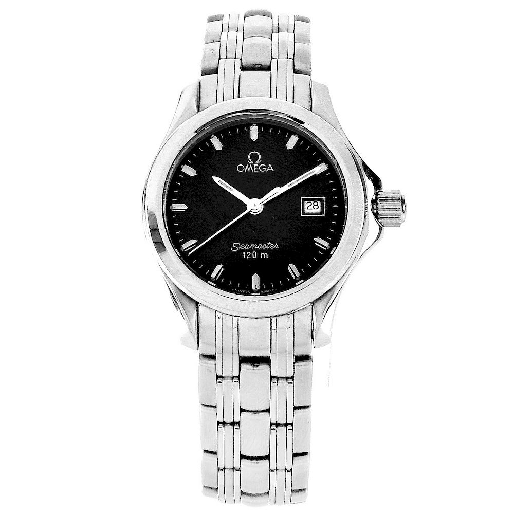 Appraisal: Omega Lady's Seamaster Omega Lady's Stainless Seamaster Quartz movement Anthracite