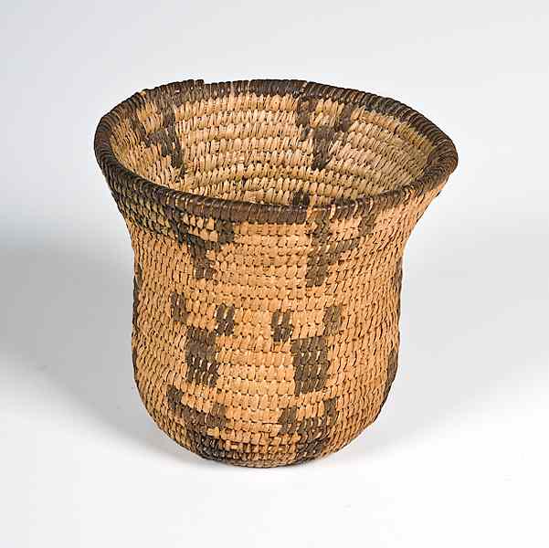 Appraisal: Pima Basket decorated with geometrics height in x diameter in