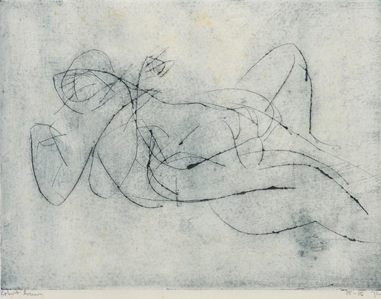 Appraisal: ROBERT GRIEVE - Reclining Figure etching ed x cm No