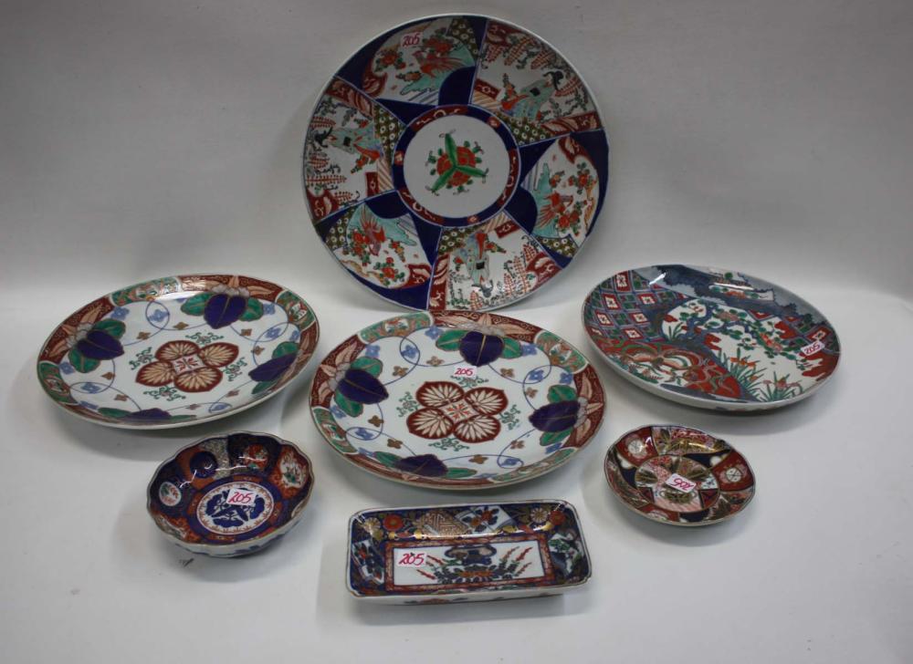 Appraisal: COLLECTION OF SEVENTEEN JAPANESE IMARI PORCELAINS with various designs comprised