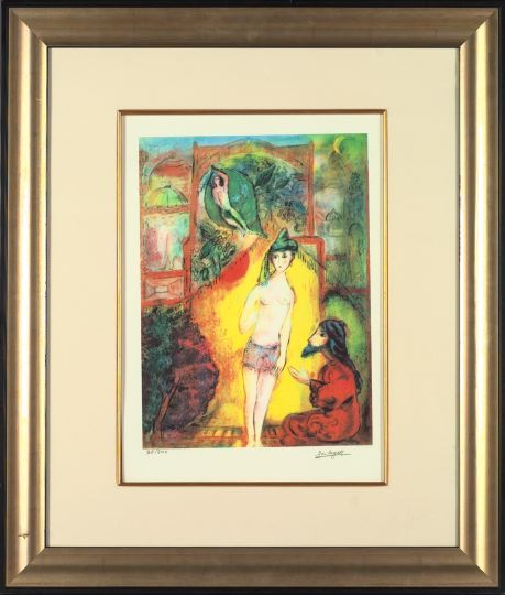 Appraisal: After Marc Chagall Russian French - Three Figures limited edition