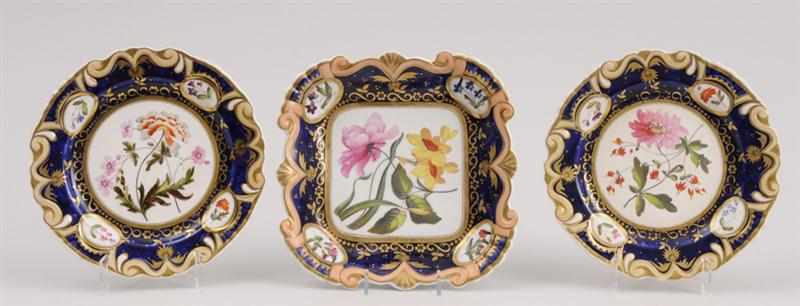 Appraisal: RIDGWAY BOTANICAL CAKE PLATE AND A PAIR OF SPODE ''