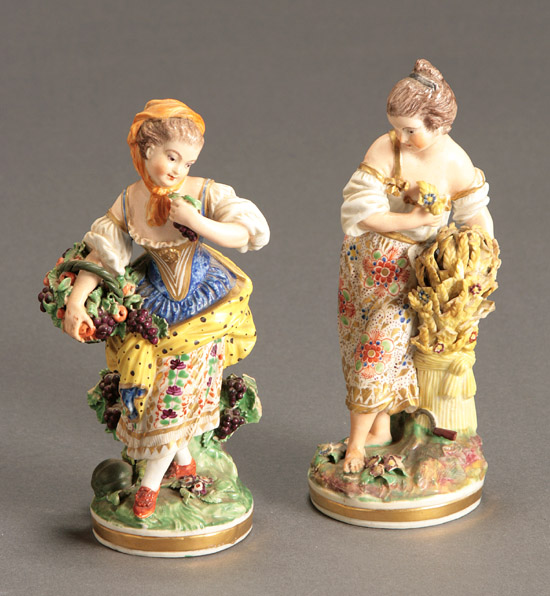 Appraisal: Two Derby Allegorical Figures of Summer and Autumn Second Quarter