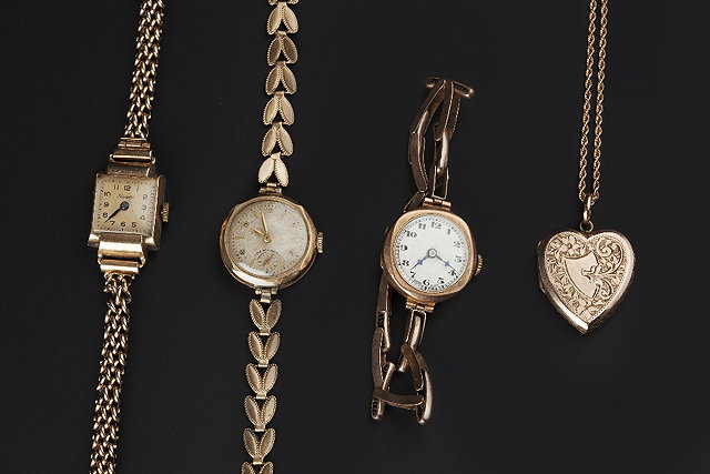 Appraisal: THREE LADY'S WRISTWATCHES the first with square dial and Arabic